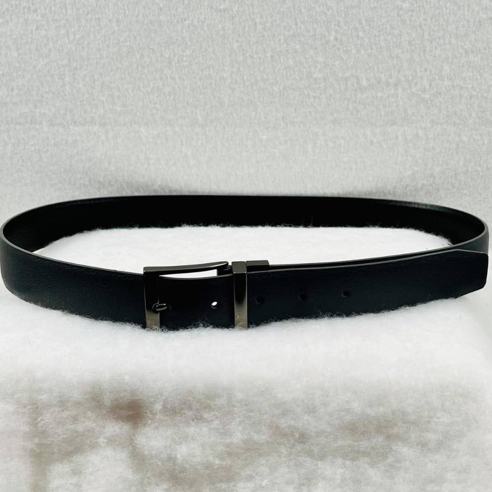 Nike Men's Genuine Leather Black Reversible Golf Belt Black Grey Size Large 36
